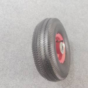 Roues pneumatiques gonflables en caoutchouc 3.50-4 à bon <span class=keywords><strong>prix</strong></span> avec roulement à billes et rayons métalliques pour voiture jouet, chariot à main, <span class=keywords><strong>brouette</strong></span> - Product Image 4