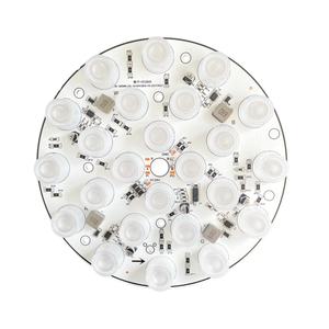 Pannello <span class=keywords><strong>LED</strong></span> Indirizzabile Demo 180mm DMX512 RGBW 3535 SMD con PCB in Alluminio e Kit Lenti 24W-50W 24V 25/60 per Illuminazione Piscine - Product Image 4