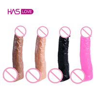 HAS LOVE Vibrateur Anal Réaliste de Grande Taille pour Femmes - Jouets Sexuels de Haute Qualité pour Femmes - Gode