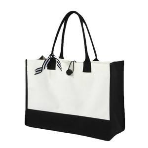 Bolso de Mano Impermeable de Lona Personalizada con Diseño de Letras Iniciales con Dos Asas para Mujer, Bolsa de Compras al Aire Libre - Product Image 4