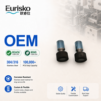 Boulon de butée cylindrique en acier inoxydable 304 316 haute dureté, broche de butée tampon personnalisée OEM pour machines industrielles