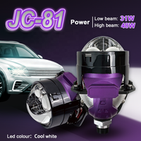 Phares à LED JC-81 Haut Lumens 2,5 Pouces 96W Double Laser Double Lumière Super Dissipation de Chaleur Lentille de Projecteur Bi-LED