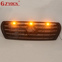 Grille de radiateur noir brillant avec petits feux ambrés pour Toyota Land Cruiser 2008-2012, grille avant OE 53101-60480 53101-60580