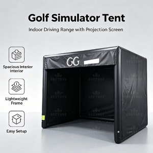 Enceinte de simulation de golf gonflable hermétique personnalisée avec écran de projection pour entraînement intérieur et extérieur - Product Image 5