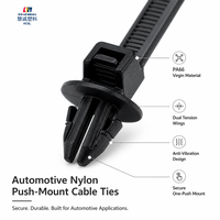 Attaches-câbles en nylon, attaches-câbles pour avions, attaches-câbles à tête montable, auto-bloquantes, 4x200mm Noir, CE RoHS