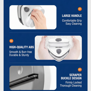 <span class=keywords><strong>Nettoyeur</strong></span> de vitres magnétique <span class=keywords><strong>double</strong></span> face facile à utiliser avec aimant puissant et conception anti-pincement - Product Image 6