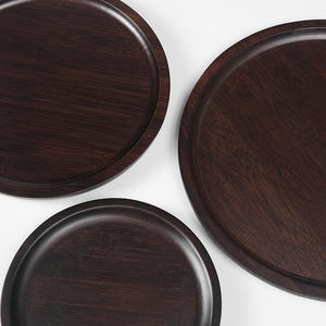 Plateaux en bambou en gros, plateaux à thé simples, plateaux de drainage ménagers, assiettes à dîner multifonctionnelles en bambou, tailles extra larges - Product Image 1