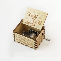 Boîte à musique en bois gravée au laser pas chère pour la décoration de Noël et d'anniversaire