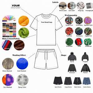 Ensembles décontractés d'été deux pièces pour hommes, avec impression graphique personnalisée, T-shirts en coton tricoté 100% et shorts respirants grandes tailles - Product Image 2