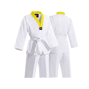 TTM Taekwondo-Uniform für Erwachsene Unisex Grau 100% Baumwolle Atmungsaktiv Regular Fit Einteiliger Kampfsport-Anzug - Product Image 3