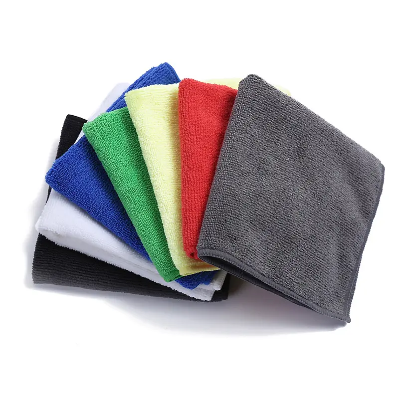Professional Black Microfiber Towels Cleaning Kitchen Auto Detailing No Scratch Lint Streak Free Cloth