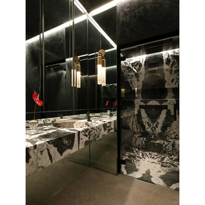 Dalles de marbre noir Napoléon de luxe, design moderne, pierre naturelle, carreaux muraux, directement de l'usine pour les meubles de salle de bain, les villas, les hôtels - Product Image 3