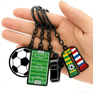 Llaveros de la Copa Mundial <span class=keywords><strong>2026</strong></span> al por mayor, accesorios para aficionados, llavero profesional, Jet Tag, llavero de fútbol 3D personalizado - Product Image 6