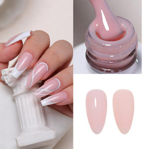 Esmalte <span class=keywords><strong>de</strong></span> <span class=keywords><strong>uñas</strong></span> en gel <span class=keywords><strong>de</strong></span> gelatina con logotipo personalizado en 8 colores-15ml Sheer Nude Translucent <span class=keywords><strong>Kiss</strong></span> Pink Gel Nail Glue Gel Polish Cover Pink - Product Image 2