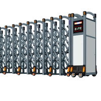 Portail rétractable en acier et aluminium, portail pliant automatique, portail de sécurité à commande sans fil, portail anti-collision