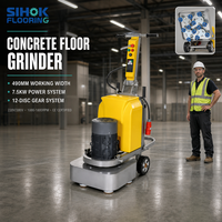 Machine à meuler les sols en béton 490 mm certifiée CE, machine industrielle à 4 têtes pour le polissage de l'époxy et du terrazzo, diamantée, 220V 380V