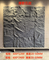 Revêtement mural en pierre artificielle PU, panneau en mousse légère, couleur personnalisable, pour cheminée, mur décoratif de jardin