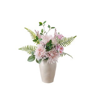 Fleurs artificielles CallaFloral, chrysanthèmes mélangés, en plastique, mousse, fil métallique, tissu, décoration moderne pour la maison, bouquet de mariage - Product Image 5