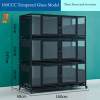Cage empilable pour animaux de compagnie, directement de l'usine, durable, avec roulettes, pour magasin d'animaux d'intérieur