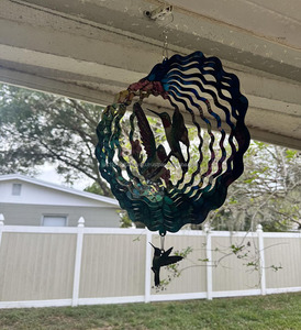 3D Bird Wind Spinner 12in Stainless Steel Wind Sculpture for Yard Patio Outdoor Hanging Garden <b>Spring</b> <b>Decoration</b> Women Mom Gift - Product Image 6