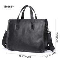 Porte-documents de luxe imperméable de haute qualité pour hommes, sac d'affaires en cuir véritable pour ordinateur portable 13 pouces