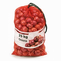 PP Leno Mesh Zak voor het verpakken van uien, aardappelen en knoflook |   25kg 30kg Landbouwgebruik met trekkoord BPA-vrij