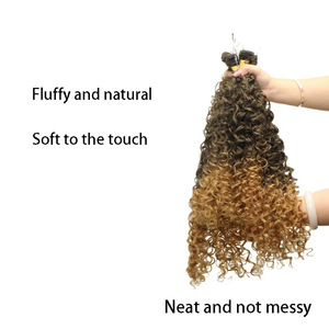 Comercio Transfronterizo Han Si Peluca de Cabello Sintético BELESSA Ondas Pequeñas y Largas 240g Paquete de Extensiones de Cabello Set de Tres Piezas - Product Image 3