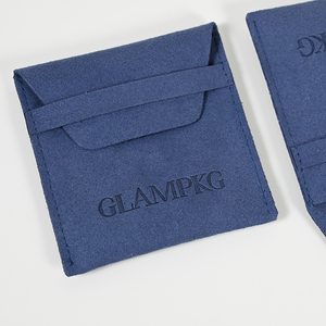 GLAMPKG Custom Logo <b>Envelope</b> <b>Gift</b> Pouch Bracelet Bangle Packaging Pouch Dust Bag Earing Microfiber Pouches - Product Image 4