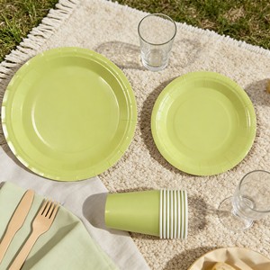 DAMAI - Vajilla de Papel de Color Sólido para Fiestas, Juego de Vajilla Desechable de Color Liso, Platos de 7 y 9 Pulgadas, Vasos de Papel, Servilletas - Product Image 5