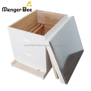 Nueva Caja de Colmena Langstroth Menger Bee B-7L (Blanca) de 2 Niveles, de Madera de Abeto Urbano, 10 Cuadros, Sin Ensamblar, Conexión de Cola de Golondrina, 20mm de Grosor - Product Image 3