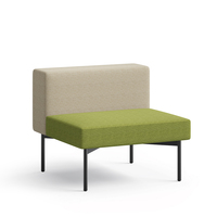 Ensemble de canapés modulaires multi-modules élégants et modernes avec revêtement en tissu PU pour usage commercial, hôtelier et scolaire