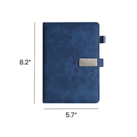 Libreta de Negocios de Cuero Premium Personalizada para Eventos Corporativos A5, Libreta con Tapa de Cuero y Cierre Magnético con Portaplumas