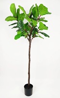 Anpassbare künstliche Geigen blatt Feigen baum verschiedene Höhen Kunststoff Faux Green Pflanzen für Hotel-oder Büro dekoration