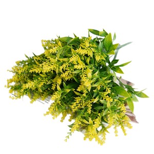 Bouquet de fleurs artificielles en plastique mélangé, lavande jaune, décoration de mariage, décoration de la maison, résistant aux UV - Product Image 5