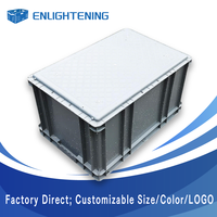 Verstärkte Rippen Euro-Container 800x600x230mm Hochbelastbare PP-Material-Transportbox Lieferant