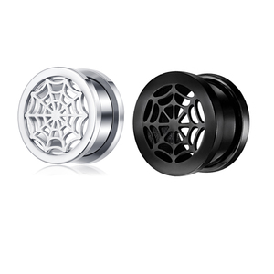 Mix Größe Flesh Tunnel Und Ohr Stecker Chirurgische Stahl Spinne Web Ohrring Bahre <span class=keywords><strong>Gauge</strong></span> Lappen Expander Piercing Schmuck 50pcs - Product Image 1