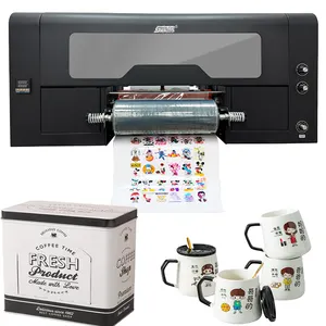 Uv Xp600 Printkoppen Dtf Roll To Roll Cup Class Fles Printer A3 Uv Dtf Label Crystal Sticker Printer