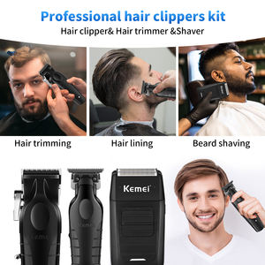 Kit Professionnel Tondeuse Cheveux <span class=keywords><strong>KeMei</strong></span>-2299+<span class=keywords><strong>2296</strong></span>+1102 pour Hommes, Rasoir à Grille & Trousse de Soins du Visage Masculins, Cadeaux pour Hommes - Product Image 5