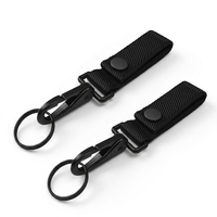 Clip de ceinture robuste en nylon thermolaqué avec porte-clés pour l'industrie du commerce de détail, mousqueton métallique pour ceinture de service