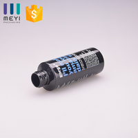 Bouteille en plastique PET noire de 4 fl oz avec pompe pulvérisatrice, logo personnalisé OEM, impression sérigraphique pour shampoing, lotion, cosmétique, liquide