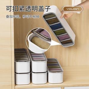 Caja de almacenamiento de calcetines blancos, organizador de armario con 6 compartimentos, Material PP, estilo cajón, para ropa interior y calzoncillos - Product Image 2