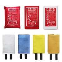 Couverture anti-feu d'urgence en fibre de verre enduite de silicone 1 m x 1 m, épaisseur 0,40 mm, pour la lutte contre les incendies à la maison et en cuisine