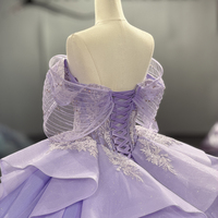 Robe de Quinceañera élégante Jancember 1536 en tulle lilas scintillant, broderie baroque, robe de bal
