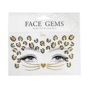 Wholesale Woman Makeup Party Festival Crystal Body Jewel Sticker Self-Adhesive Rhinestone Face Gem