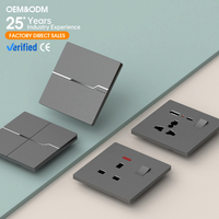 KSQ Wholesale Project Supply Interrupteur mural décoratif en acrylique miroir ultra-fin de 6 mm avec ports USB