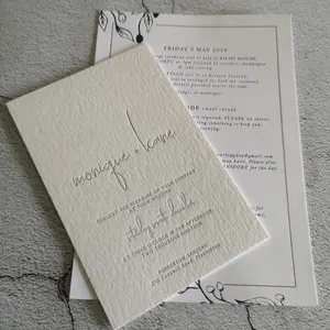 Tarjeta de agradecimiento de boda ecológica personalizada, tarjetas de invitación de boda únicas, tarjeta de felicitación, 2023