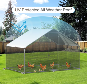 Stylo poulailler TUFF pour canards/lapins Roues en treillis métallique métallique résistant aux prédateurs Facile à déplacer Conception moderne et durable - Product Image 4