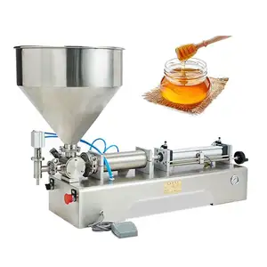 Small Horizontal Manual Bottling Juice Laundry Detergent Single Head Pneumatic Liquid Filling Machine Liquid 10-100ml