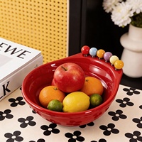 Plastic ronde fruit- en snack schaal, modern minimalistisch design voor de woonkamer salontafel