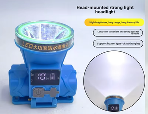 Linterna frontal LED de largo alcance, recargable, impermeable para exteriores, para pesca, de larga duración y ultrabrillante. - Product Image 1